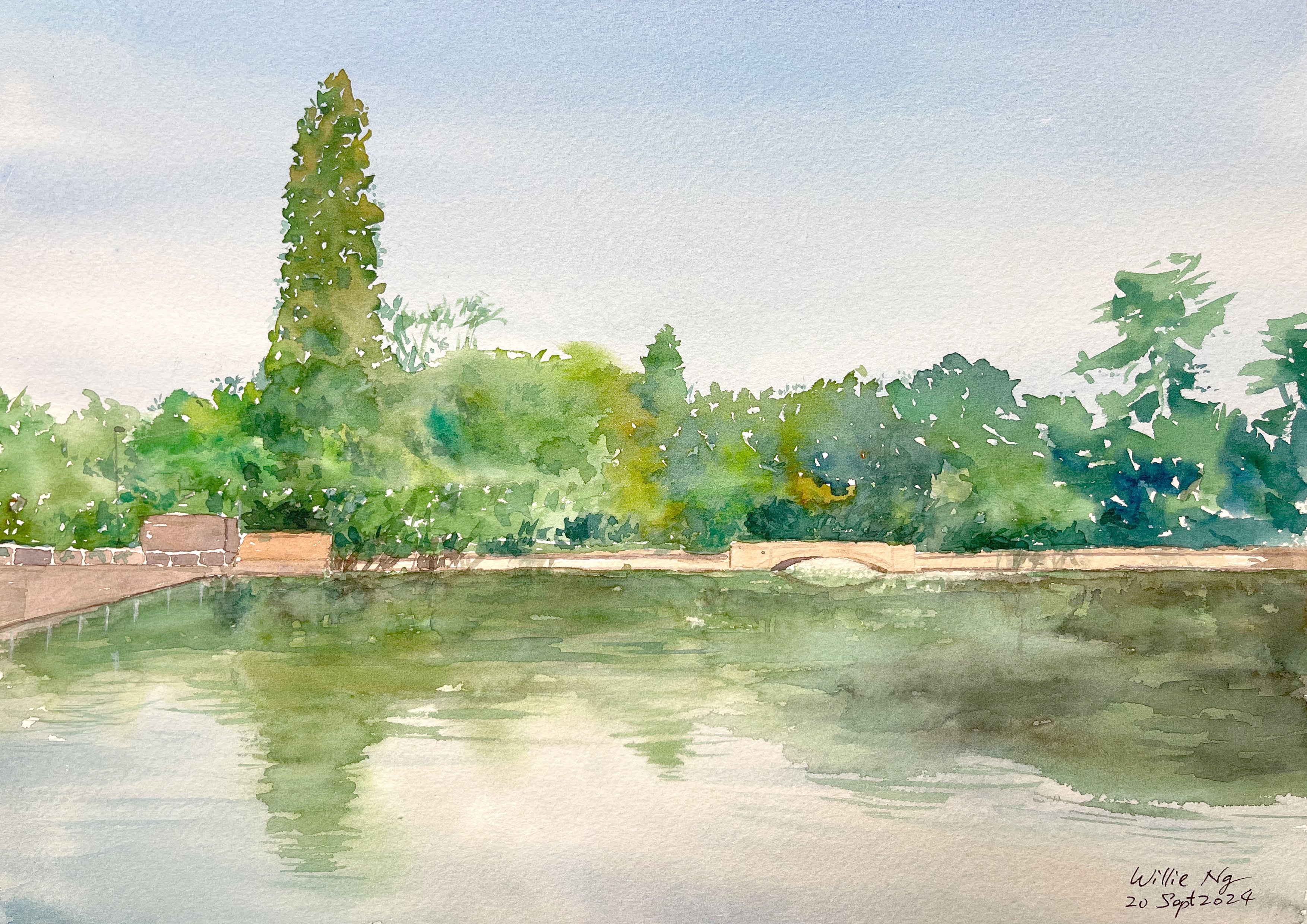 Carshalton Ponds  (Watercolour - Original)