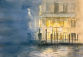 Venice at Night (Watercolour - Original)
