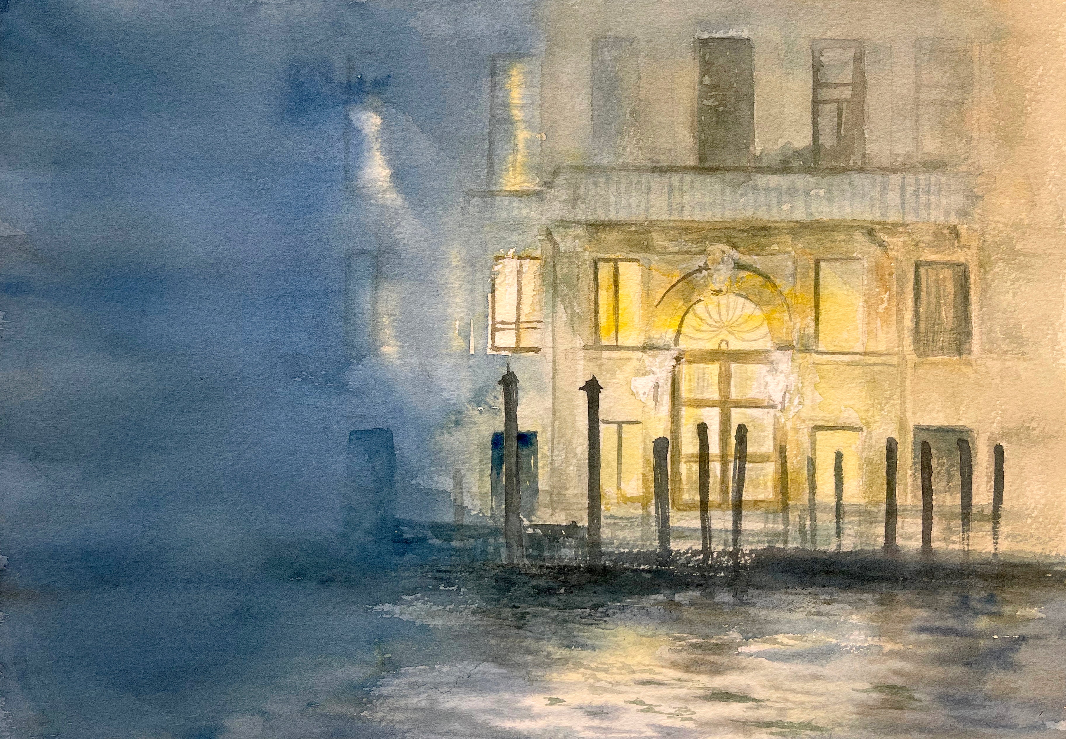 Venice at Night (Watercolour - Original)