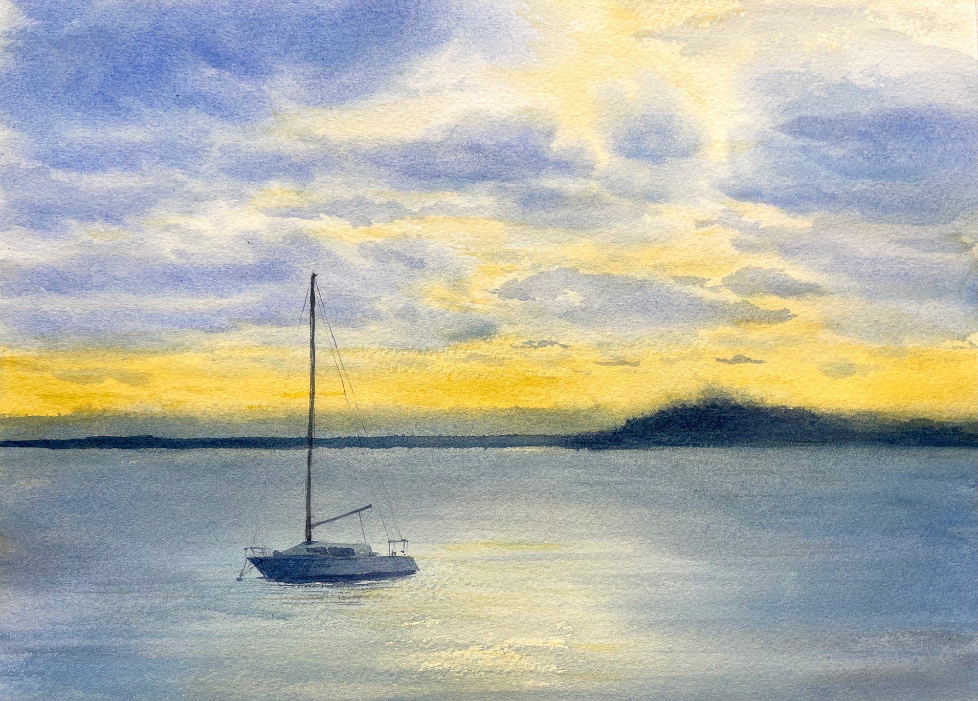 Golden Sunset  (Watercolour - Original)