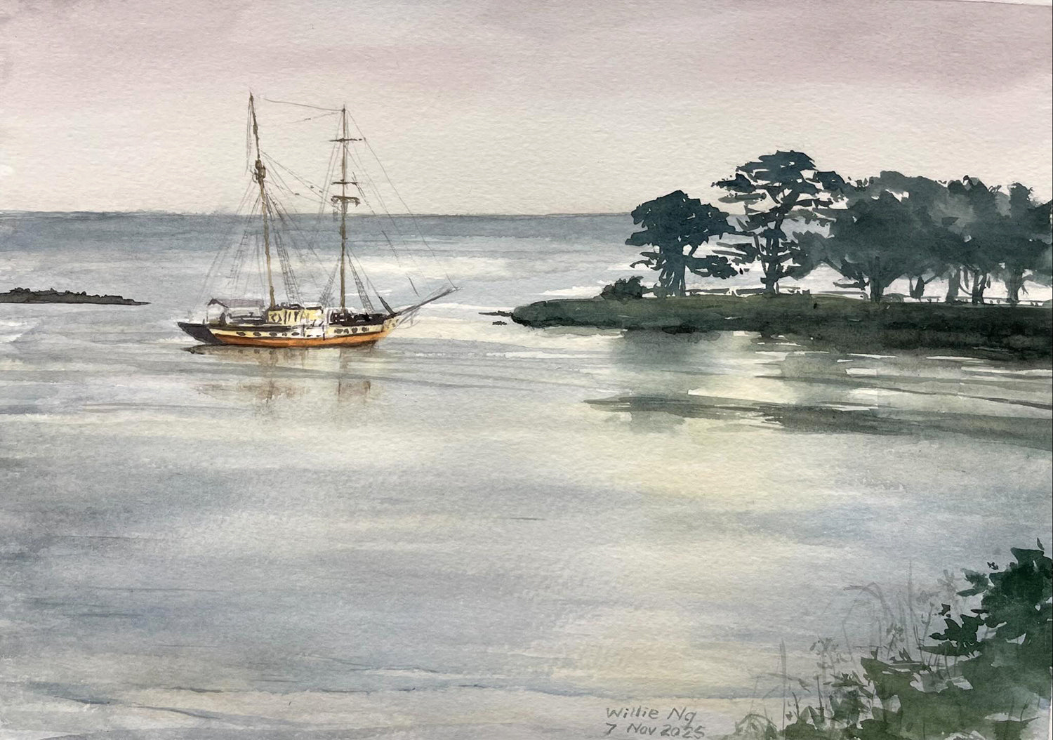Where the Tide Rests  (Watercolour - Original)