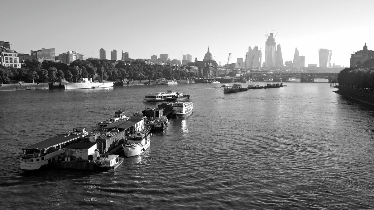 Morning View from Waterloo Bridge, London