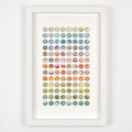 Map rainbow 3d dot mixed media collage