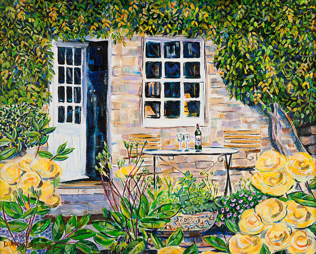 Wine O'clock in the Rose garden