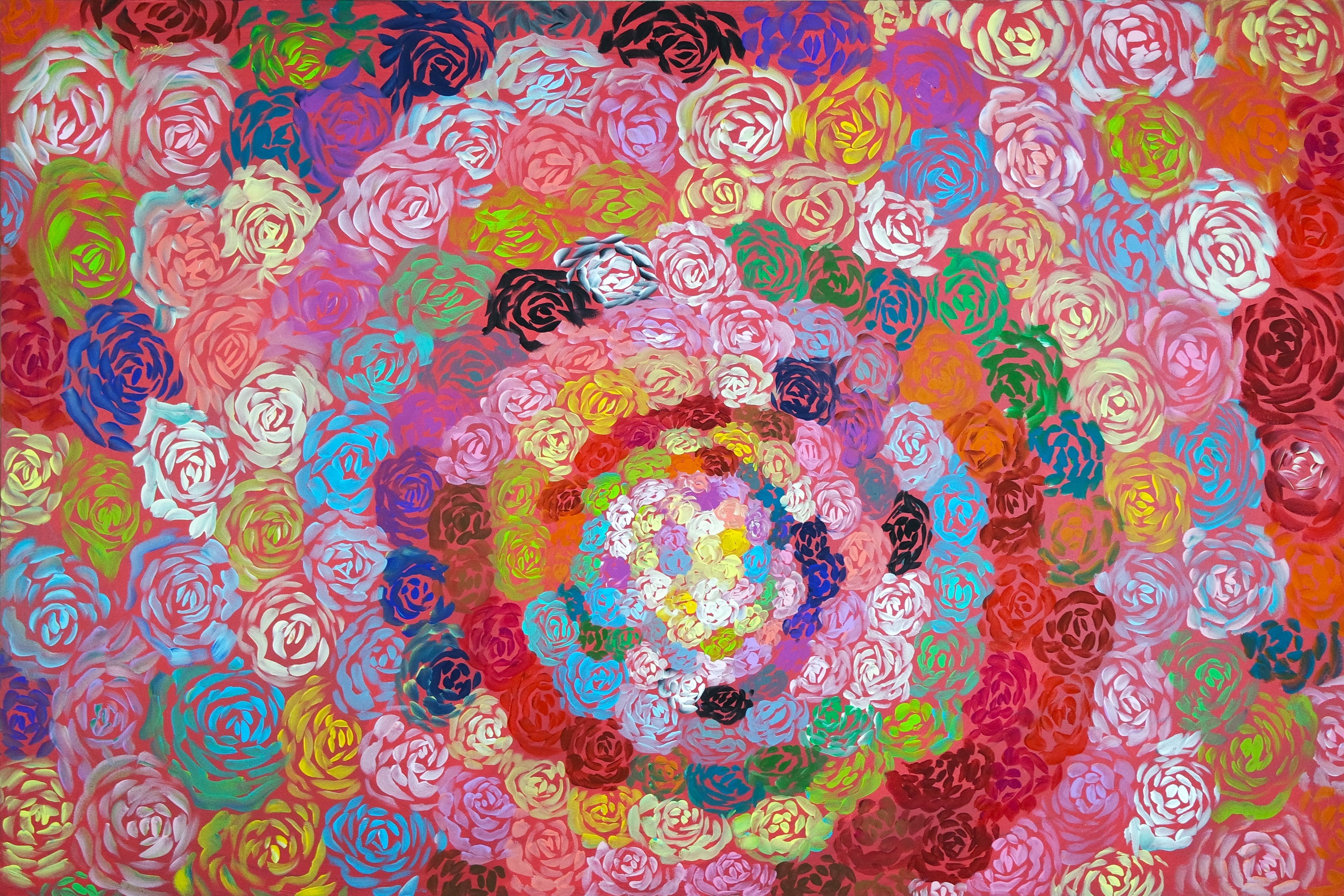 XL Sweet Flowers Colourful Roses 5159