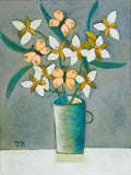 Peruvian Lilies and Yellow Butterflies