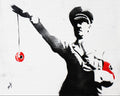 Yo-yo Hitler. (On a box canvas).