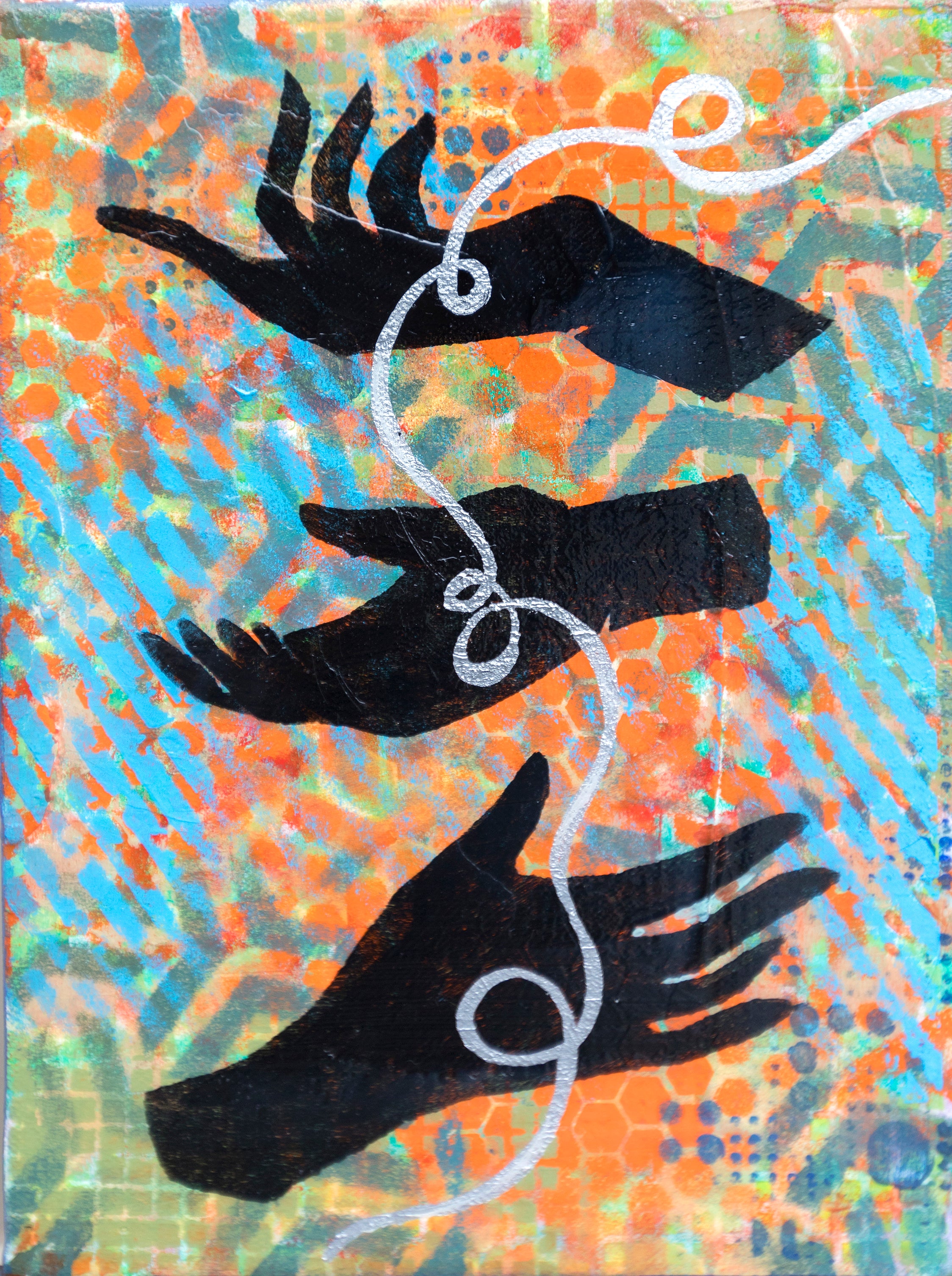 Hands giving 6
