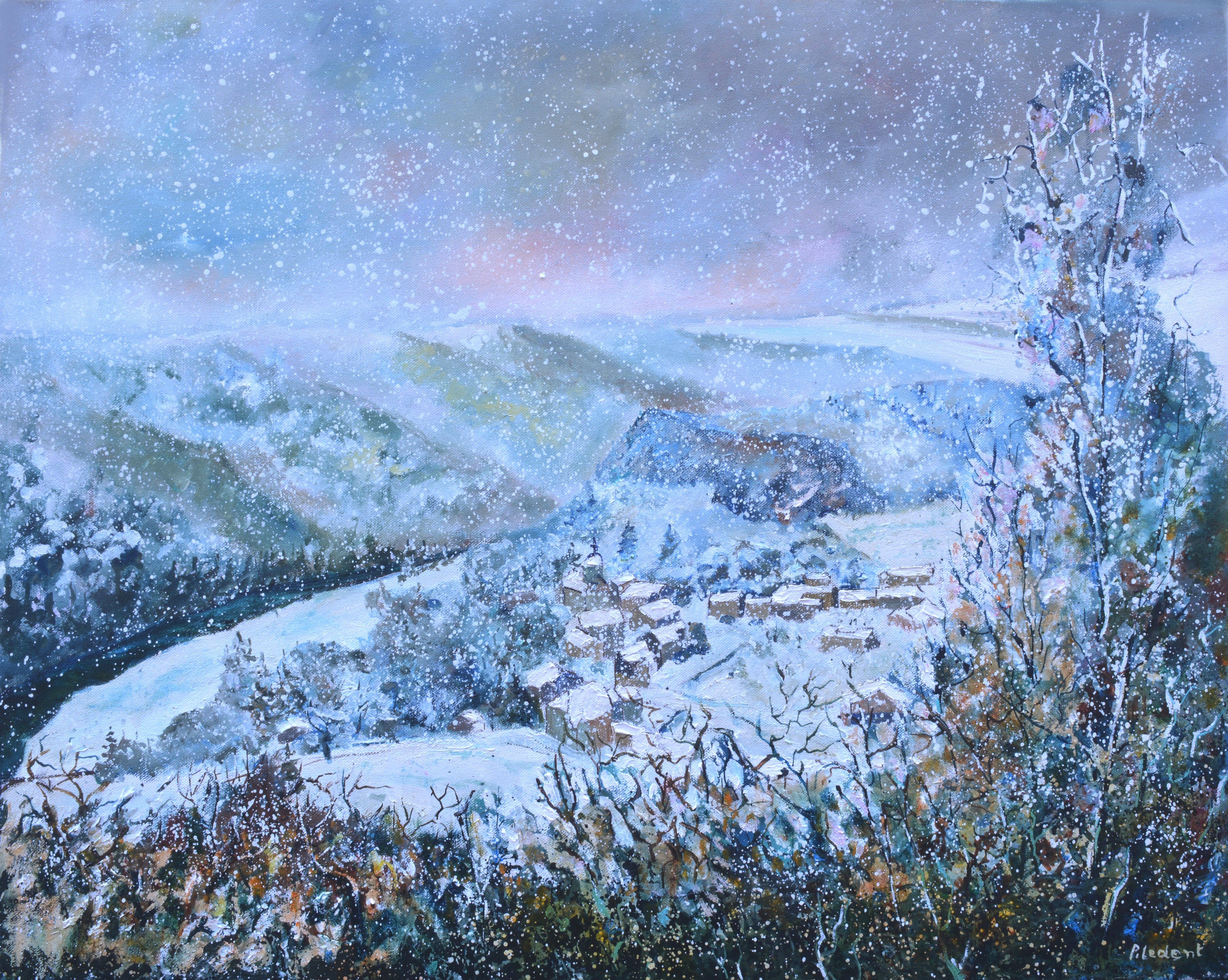 Snow  on the valley