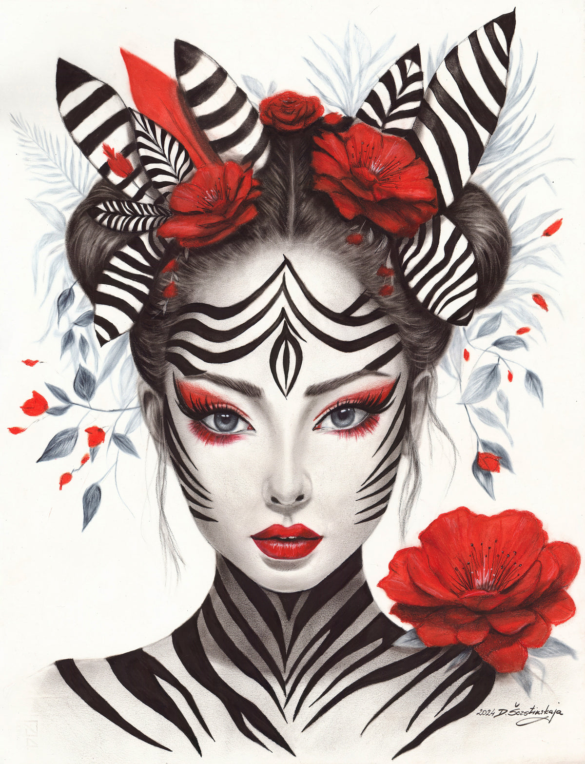 "Zebra Woman" Award-Winning Artwork – 5th Place Winner in "Pop Art" Category, Art Collectors Choice Awards 2025