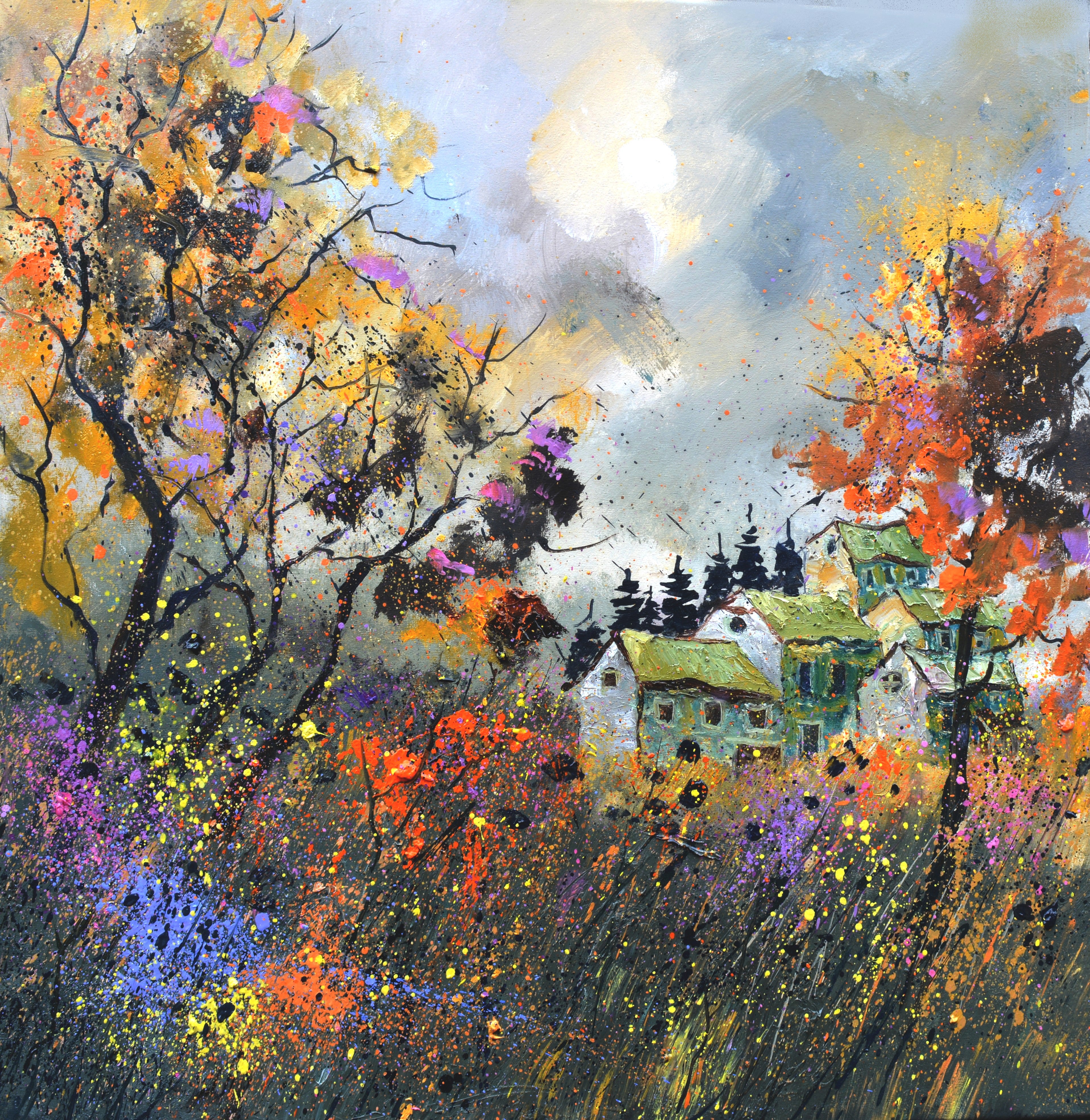 Lost houses in autumn