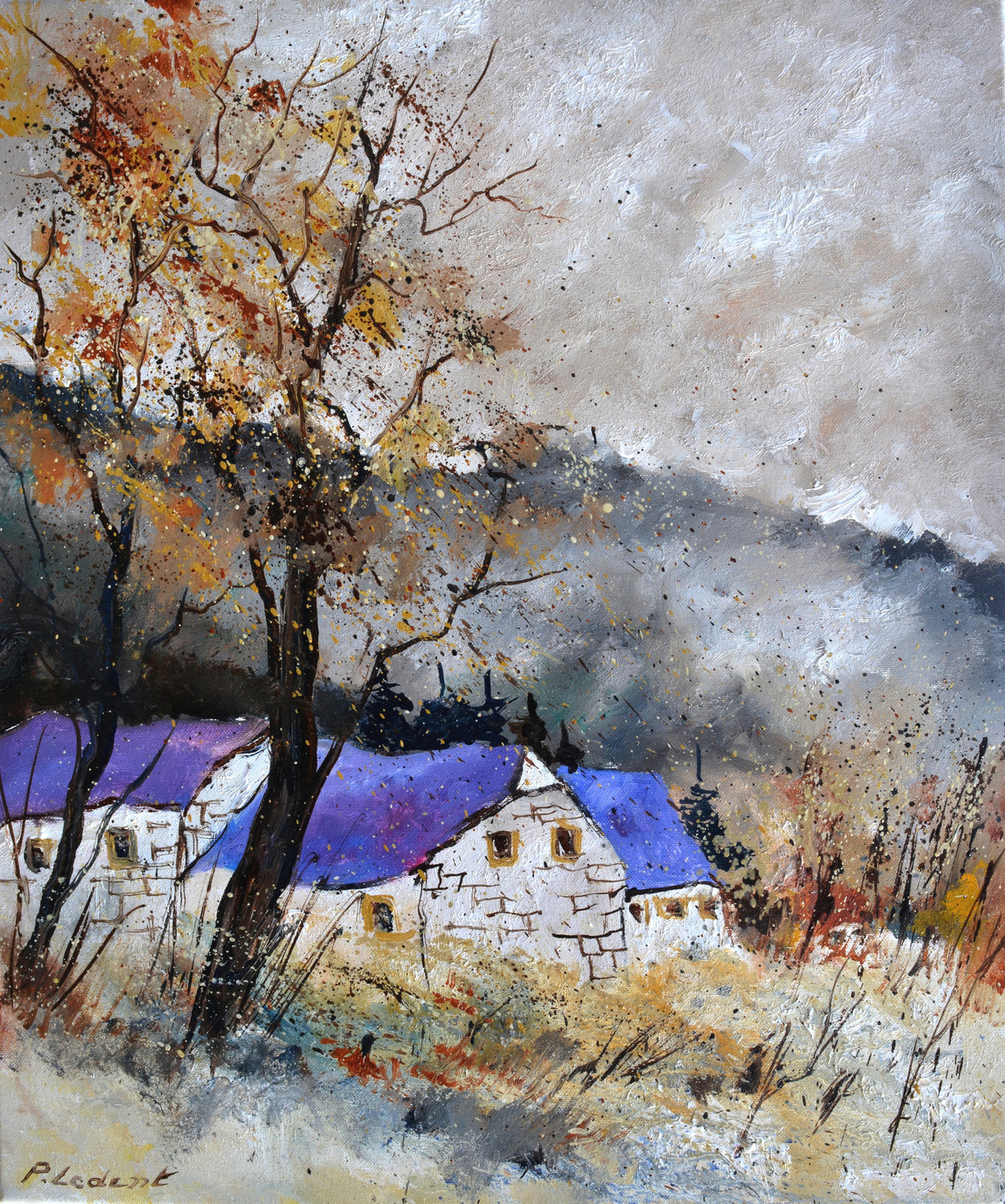 Village in the snow 5626