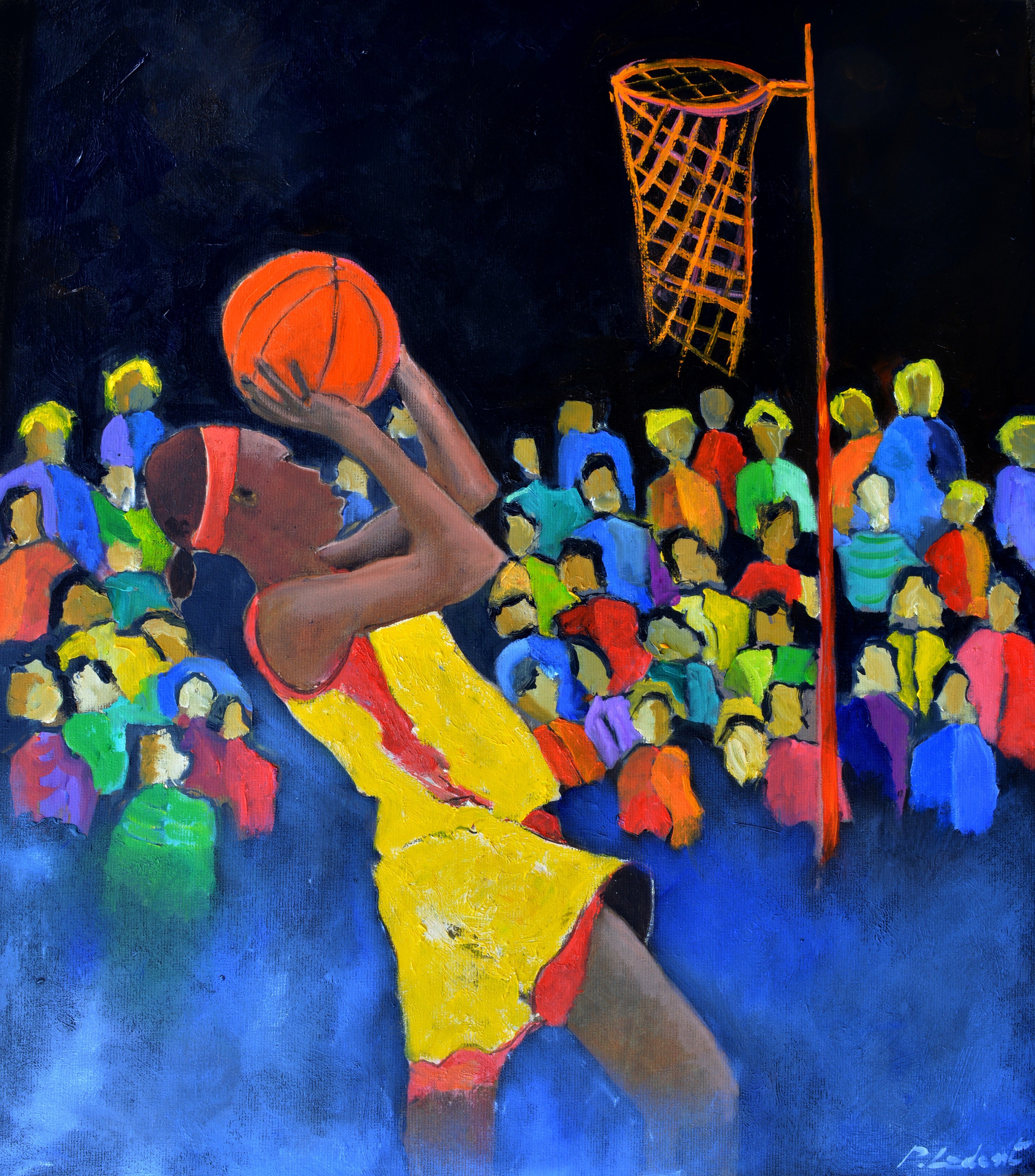 Playing basketbal